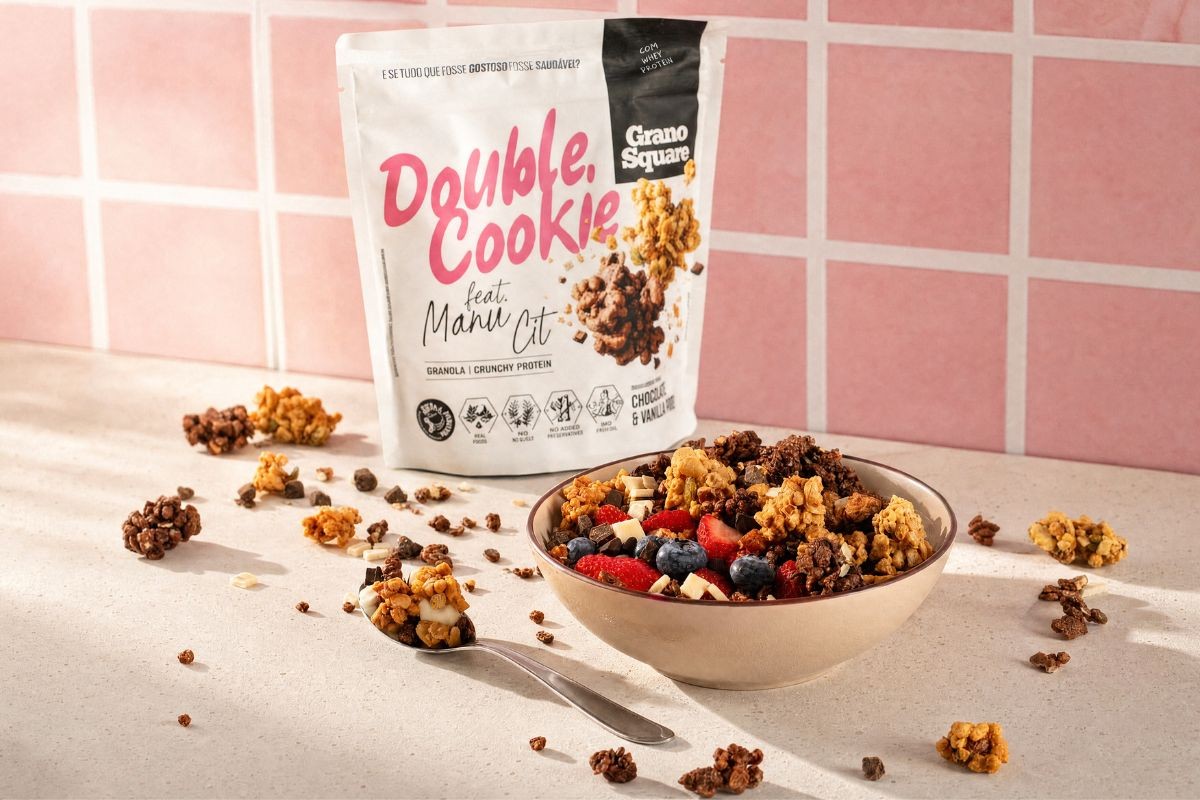 Granosquare Double Cookie: conhecemos a granola proteica da Manu Cit