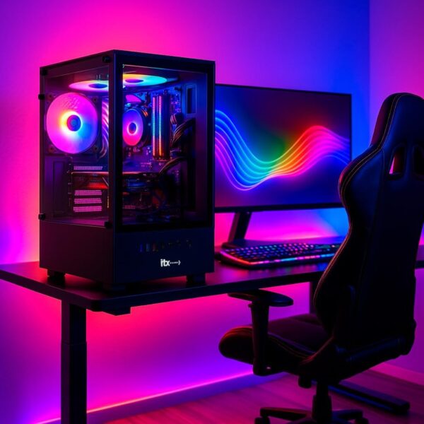 PC Gamer ITX Arena, Ryzen 5 5600G, Radeon™ Graphics Vega 7, 16GB Ram, SSD 480GB, Gabinete RGB - Imagem 2