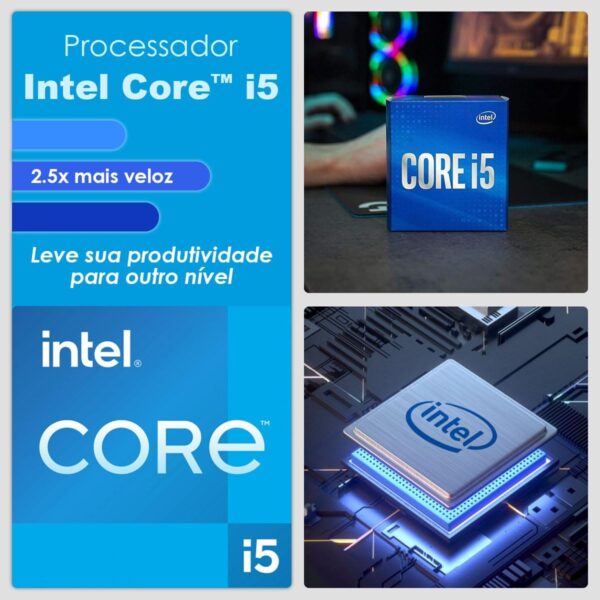 PC Gamer Intel Core i5 16GB SSD 1TB Placa de Vídeo RX 580 8GB 256 Bits Monitor 23" com Kit Gamer - Fonte 400W Real Strong Tech - Imagem 5