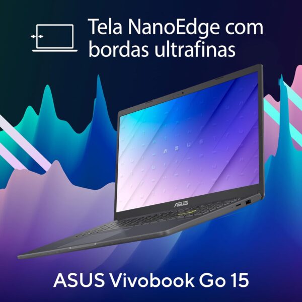 Notebook ASUS Vivobook GO 15, Intel Celeron Dual Core N4500, 4 GB, 128 GB SSD W11 Home, 15,60" LED, Star Black - E510KA-BR808WS - Imagem 2