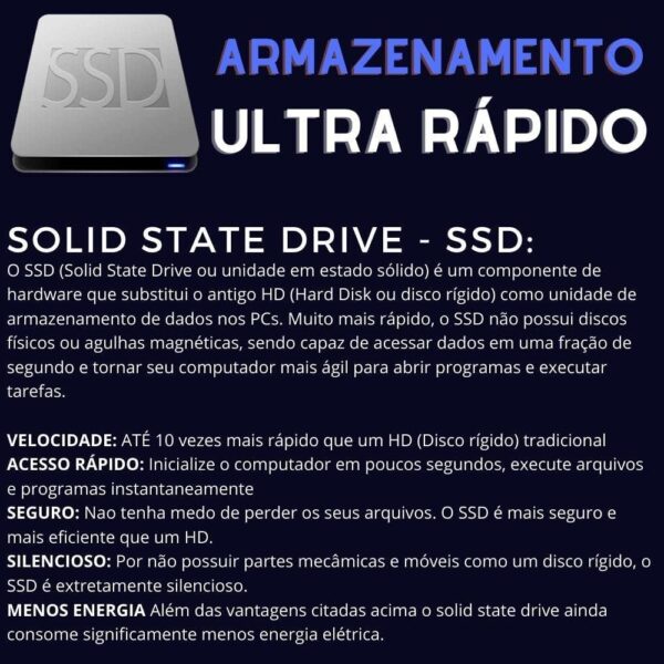 Computador Completo Desktop Intel Core i5 16GB Monitor 19.5" HDMI SSD 480GB Windows 10 3D-089 - Imagem 3