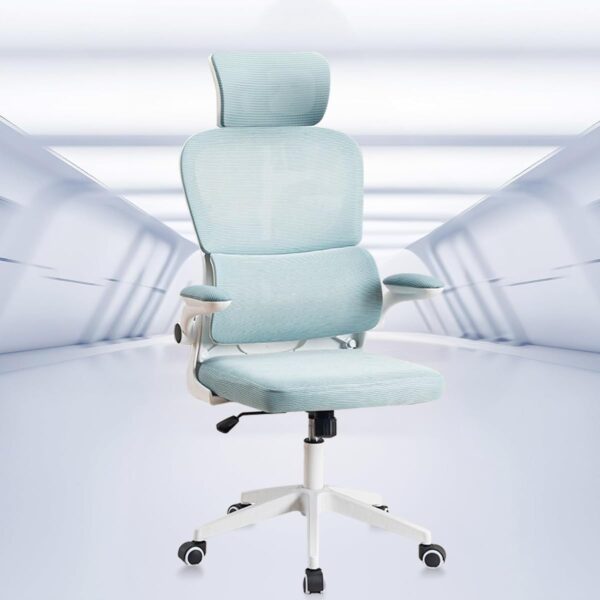 Cadeira de escritório, design ergonômico com suporte lombar independente, malha respirável e encosto de cabeça ajustável - Imagem 38