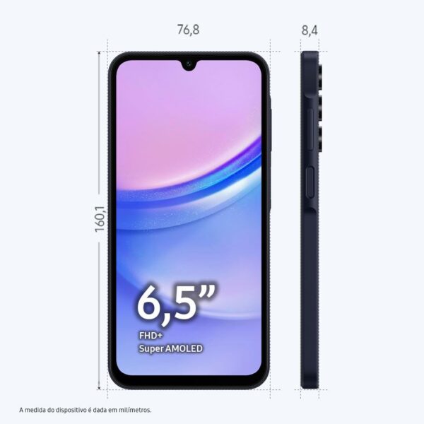 Smartphone Samsung Galaxy A15 4G 128GB - Azul Escuro - Imagem 3