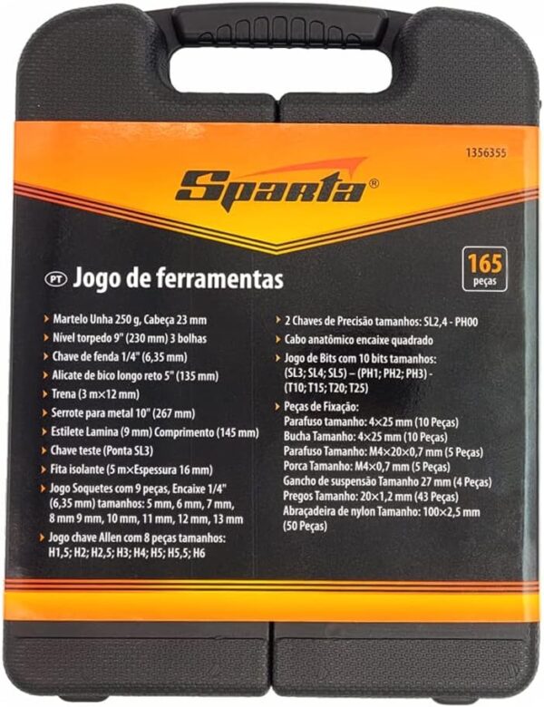 SPARTA Kit de Ferramentas 129 Peças com Maleta - Imagem 15