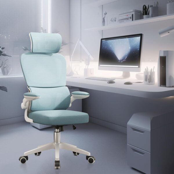 Cadeira de escritório, design ergonômico com suporte lombar independente, malha respirável e encosto de cabeça ajustável - Imagem 31