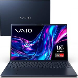 Notebook VAIO FE16 AMD® Ryzen 7-5825U Linux 16GB RAM 512GB SSD 16" IPS WUXGA Antirreflexo - Cinza Grafite