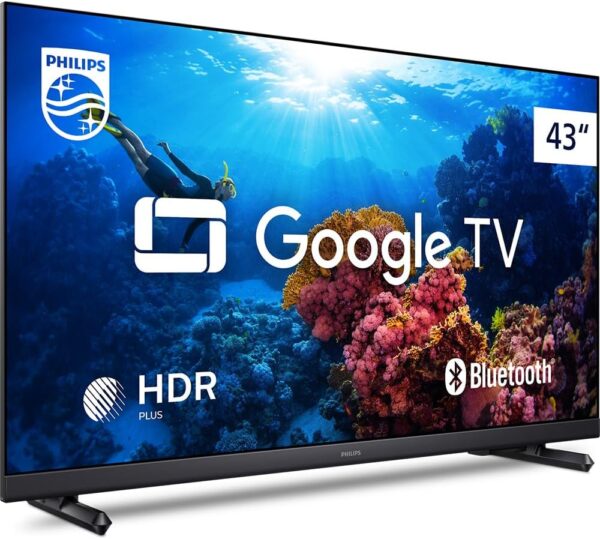 Smart TV Philips 43" Full HD 43PFG6918/78, Google TV, Comando de Voz, HDR, 3 HDMI, Wifi 5G, Bluetooth - Imagem 3