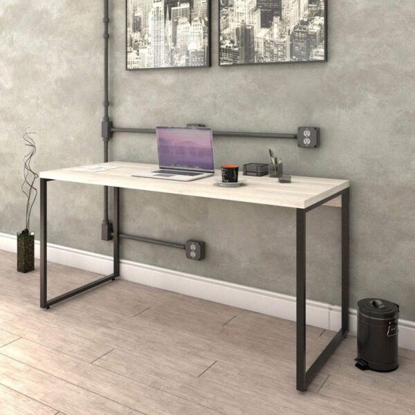 Mesa Escrivaninha Industrial 150cm Trevalla Kuadra ME150-E10 Carvalho - Imagem 25