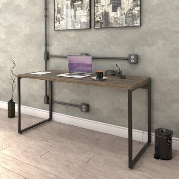 Mesa Escrivaninha Industrial 150cm Trevalla Kuadra ME150-E10 Carvalho - Imagem 13